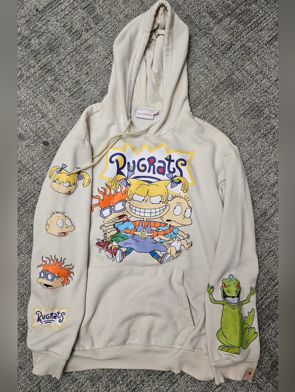 Nickelodeon Rugrats Graphic Hoodie in Cream with Multicolor Characters
